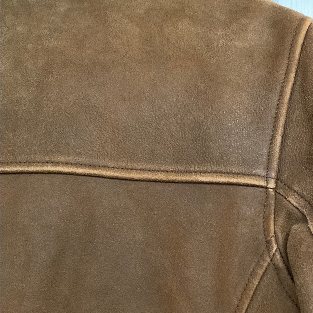 Sundance Leather Suede Peacoat Style Double Breasted Jacket sz M - Picture 9 of 13